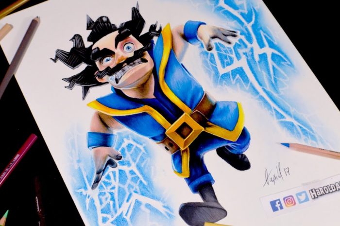 Como dibujo al Mago Eléctrico de Clash Royale | How to draw Electro Wizard