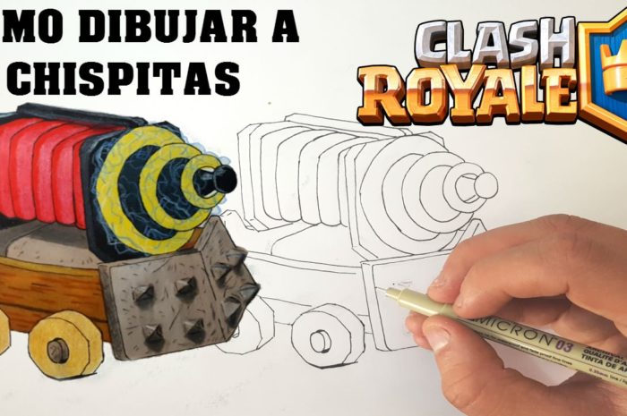 Cómo Dibujar A CHISPITAS De CLASH ROYALE-Tutorial Paso A Paso