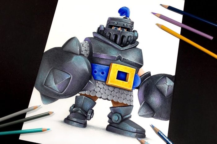 COMO DIBUJO AL MEGACABALLERO / CLASH ROYALE – Trada Art