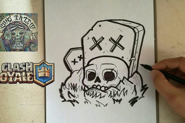 COMO DIBUJAR EL CEMENTERIO – CLASH ROYALE / how to draw graveyard